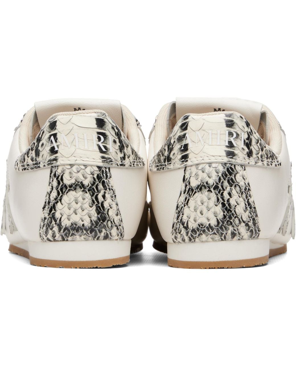 Amiri White Off- Lizard Pacific Flat Sneakers
