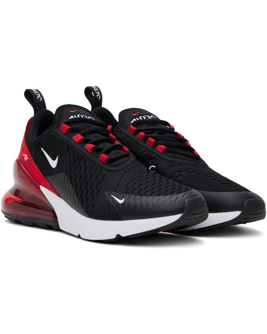 Black red nike air max 270 hot sale