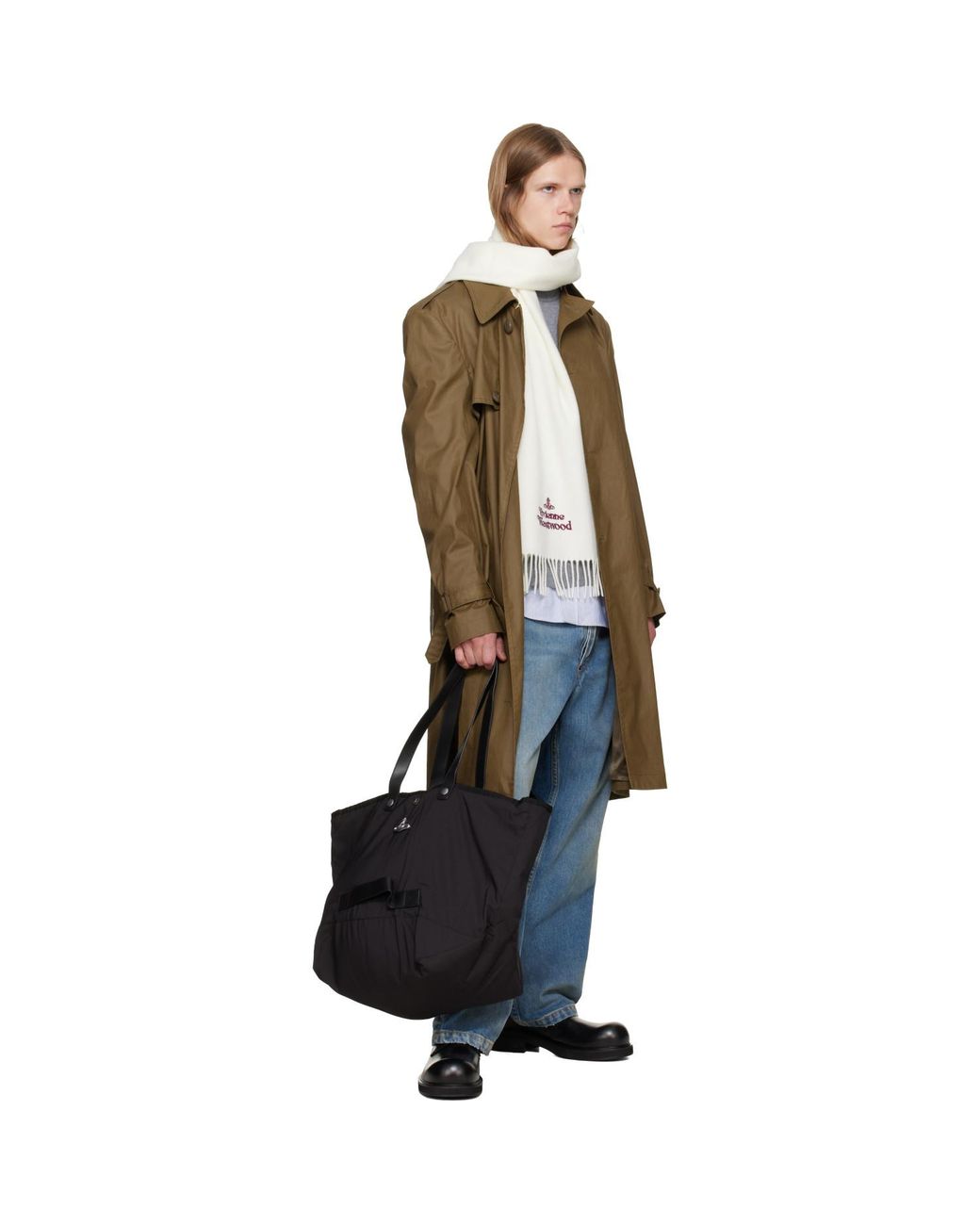 Vivienne Westwood Black Utility Shopper Tote for men