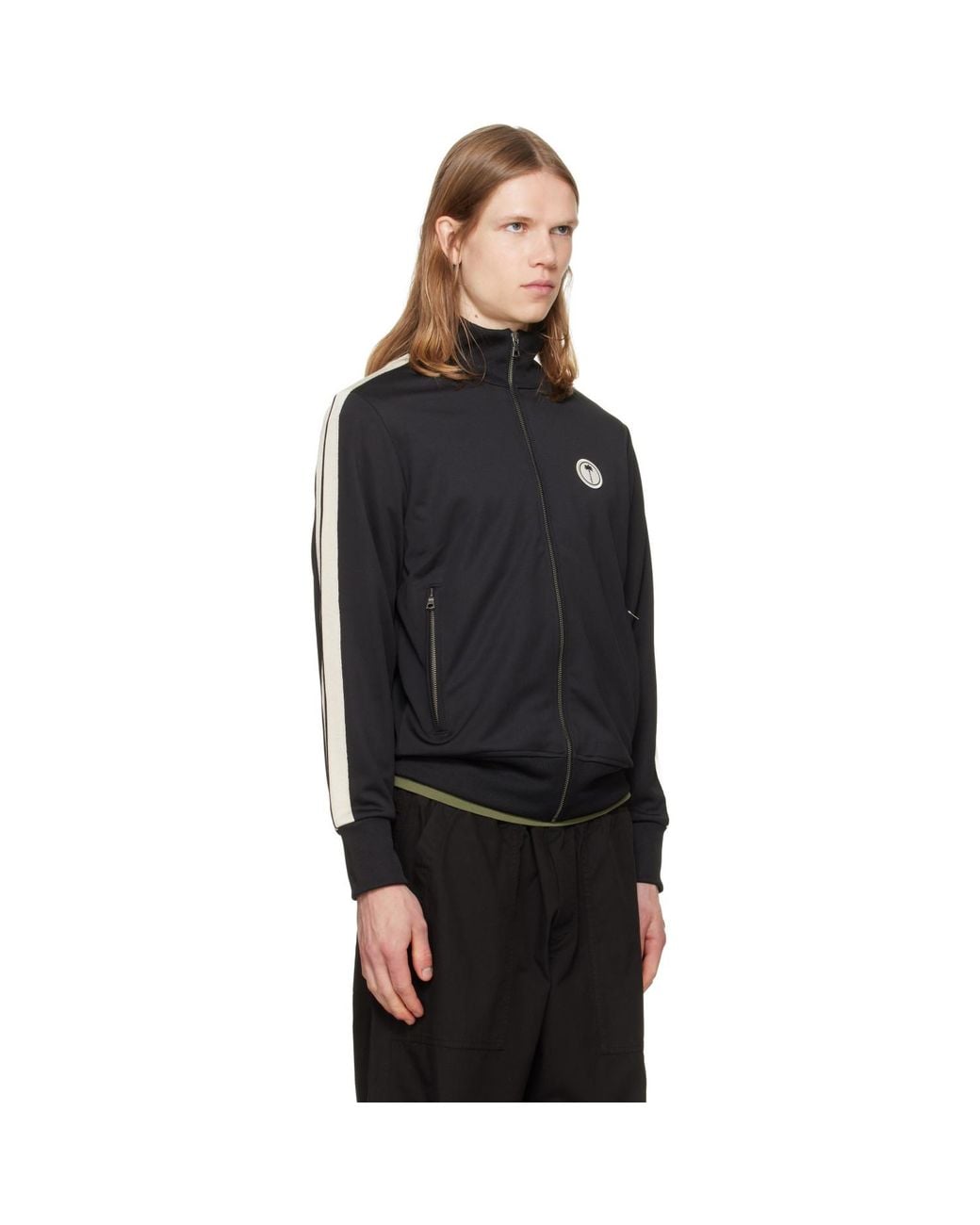 Palm Angels Black Tree Logo Track Jacket for men