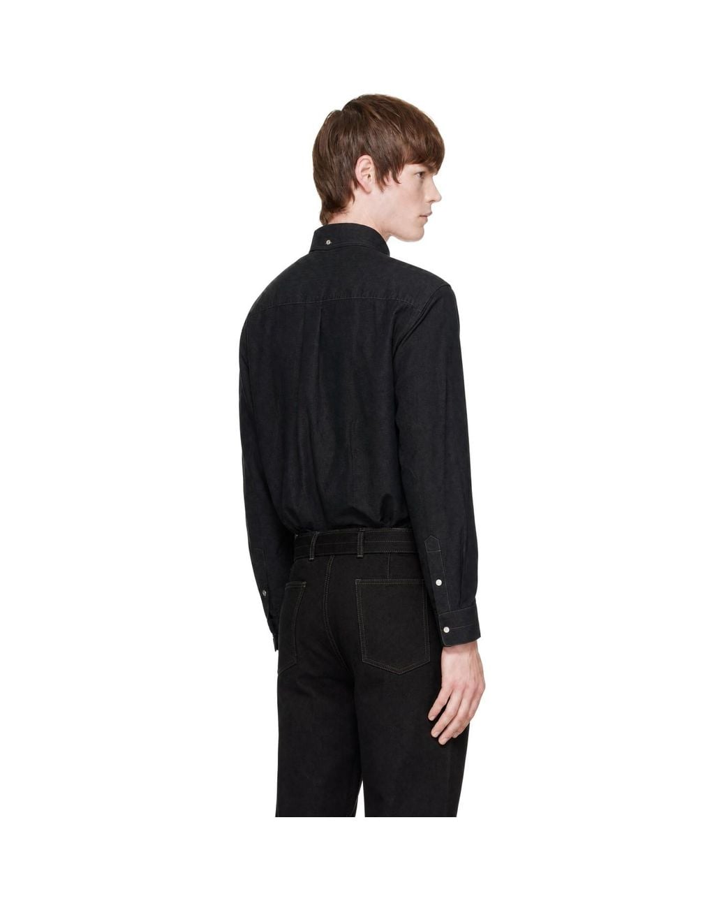 Lemaire Black Button Down Shirt for men