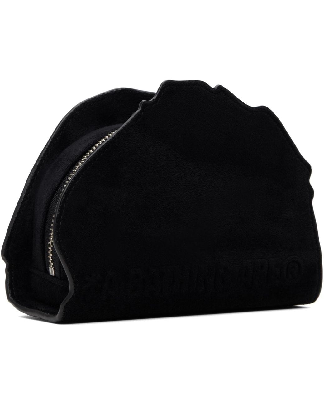 A Bathing Ape Black Ape Head Suede Pouch for men