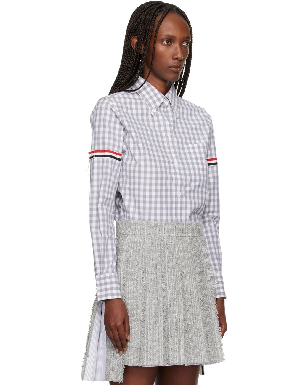 Thom Browne Multicolor Classic Long Sleeve Point Collar Shirt