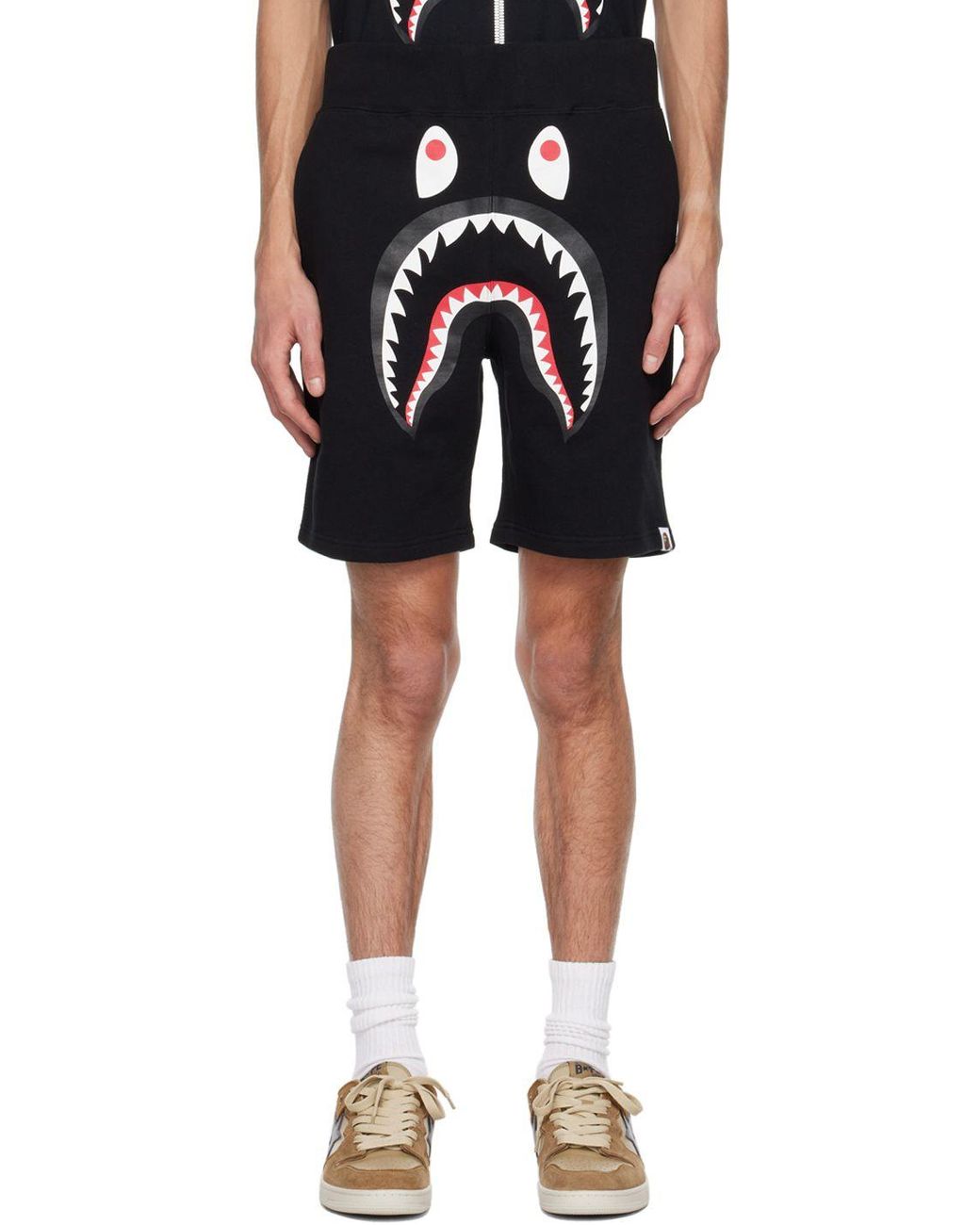 A Bathing Ape Wgm Edition Shark Shorts in Black for Men | Lyst