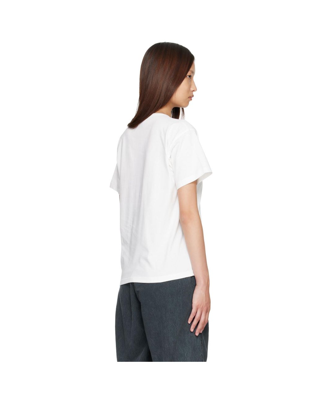 DIESEL White Metallic Oval D Cotton T-Shirt