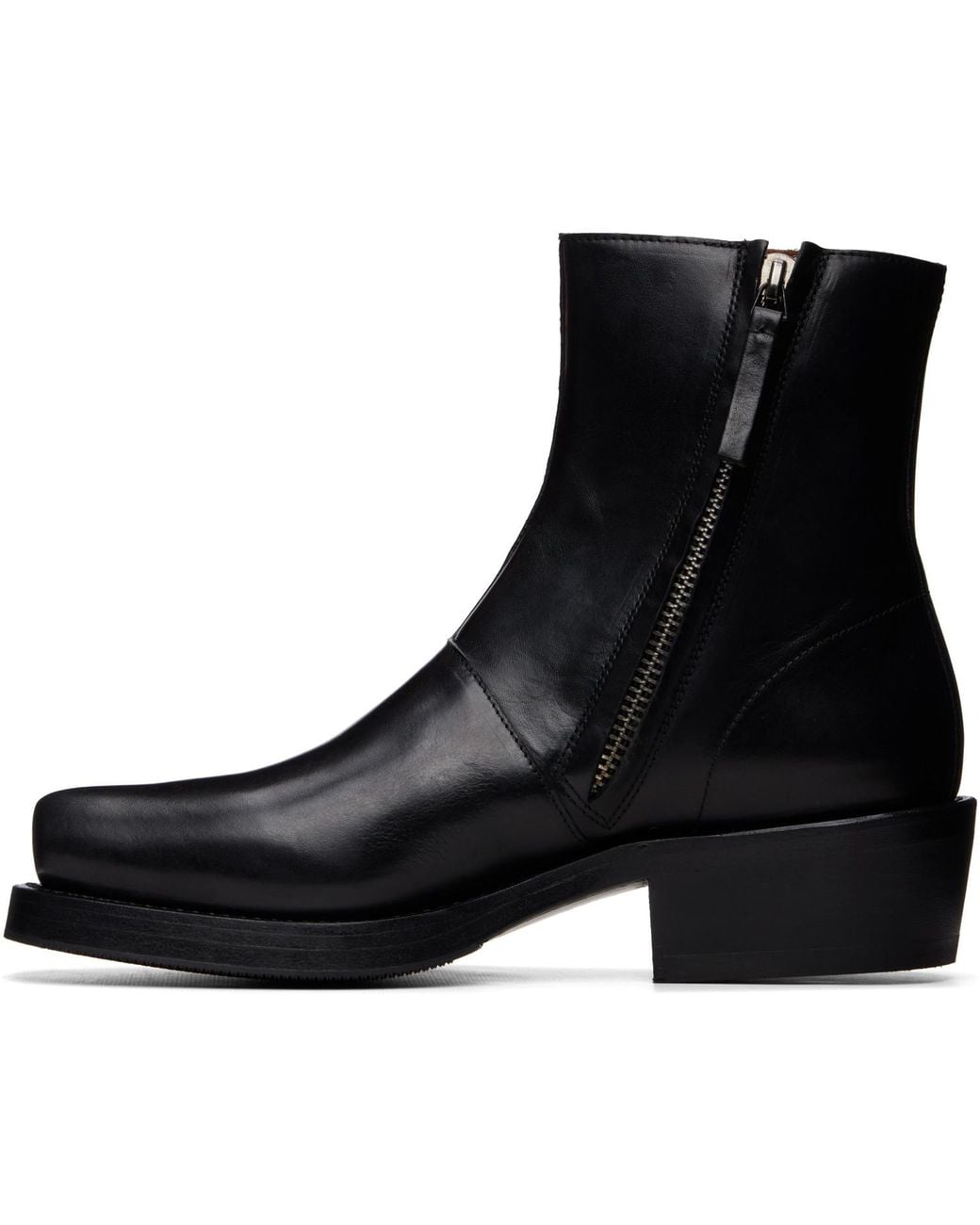 Second/Layer Black Charro Boots for men