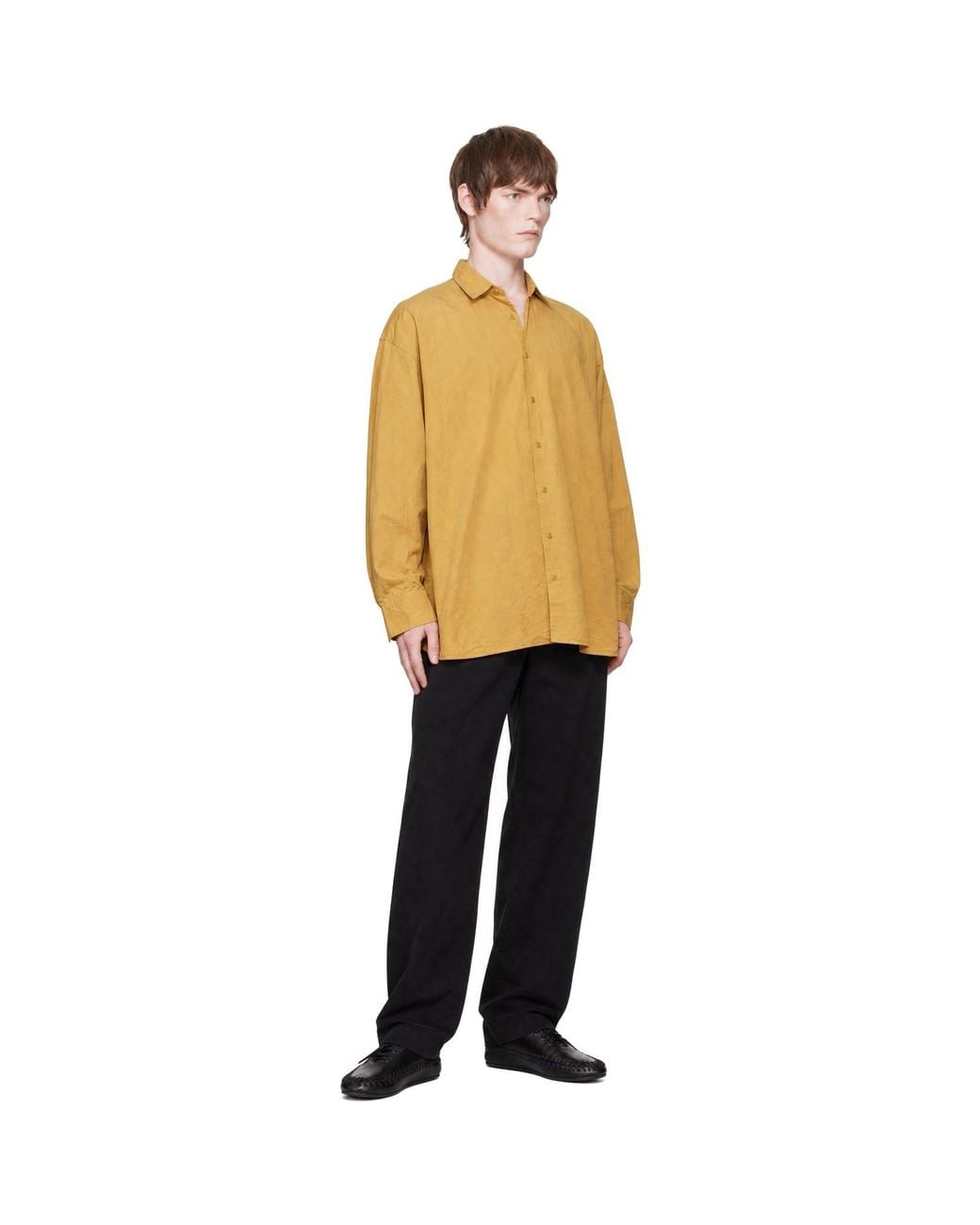 Casey Casey Yellow Hamnet Paper Cot Shirt for men