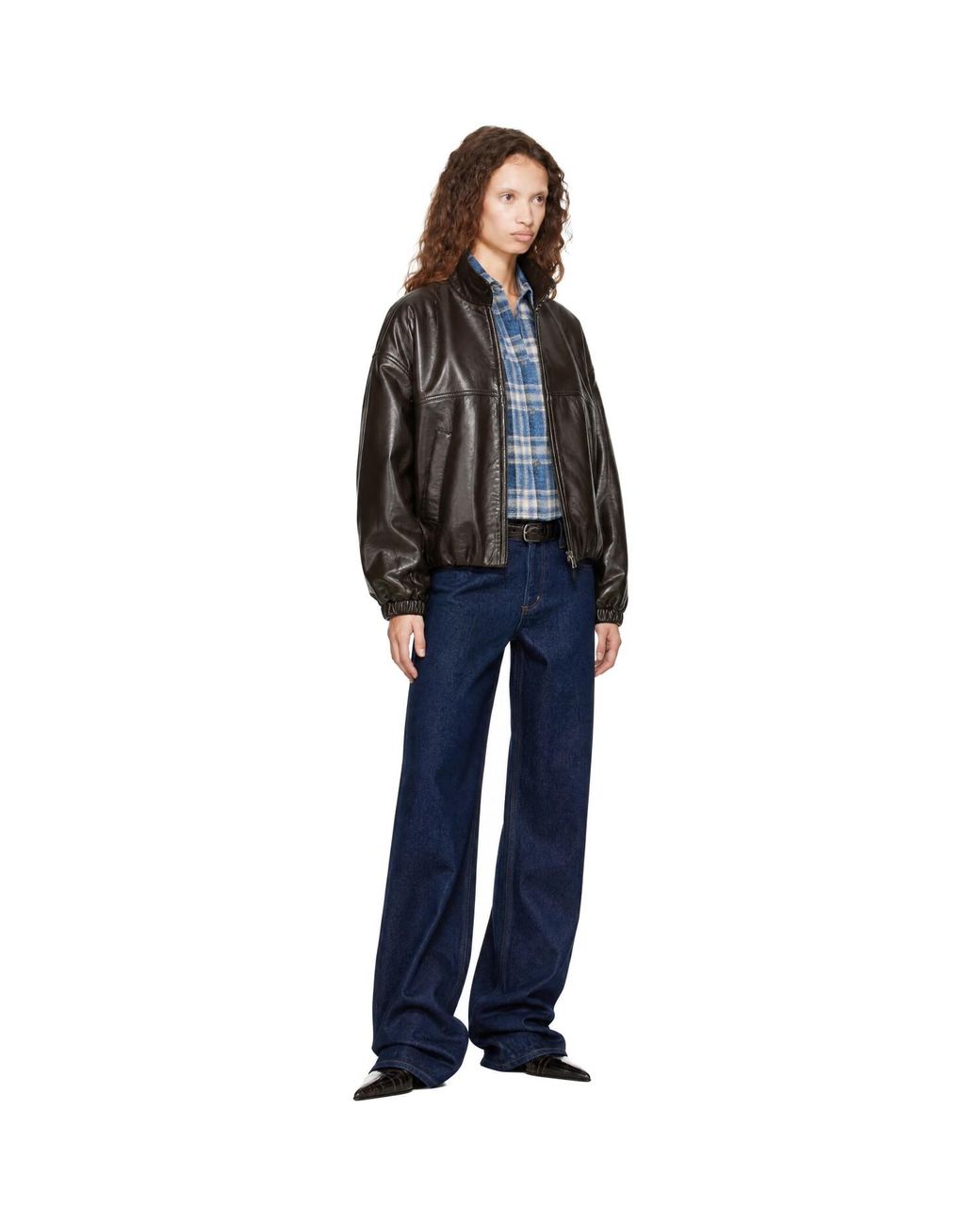 Citizens of Humanity Black Barracuta Bubble Recycled Leather Jacket