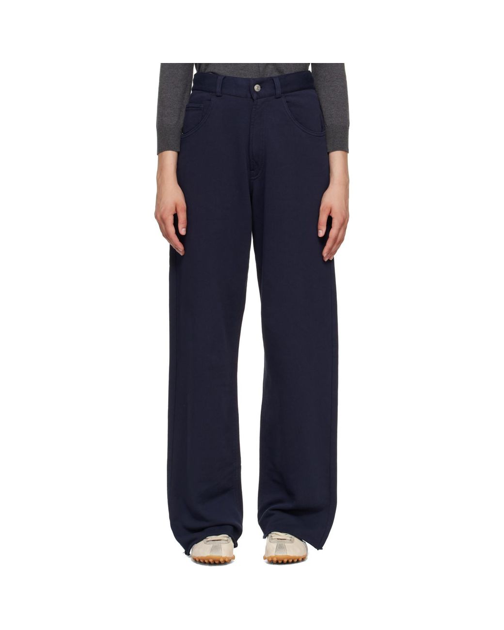 MM6 by Maison Margiela Blue Cotton Lounge Pants