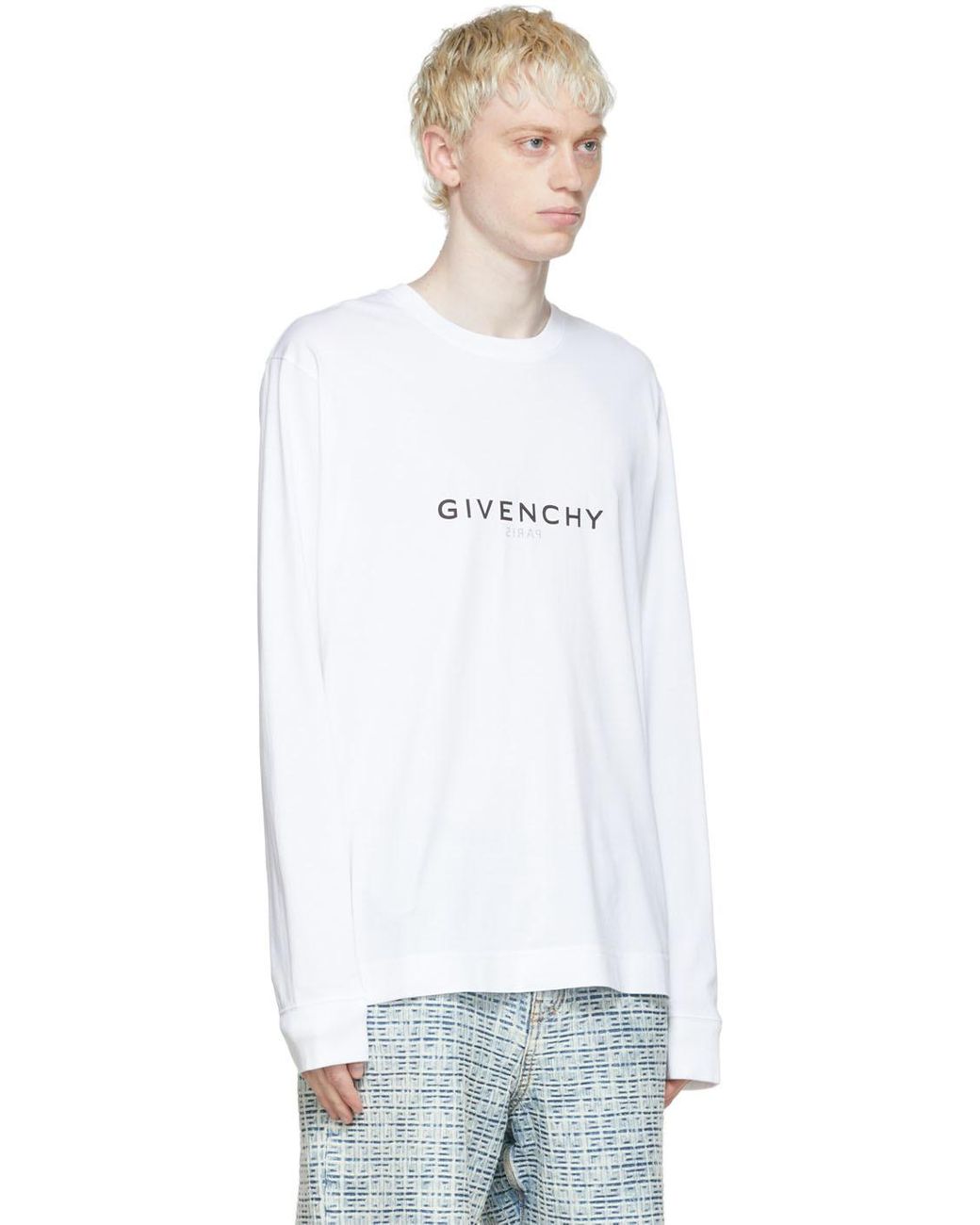 Givenchy White Cotton Long Sleeve T-shirt for Men | Lyst