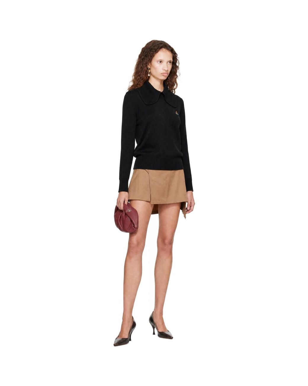 Vivienne Westwood Black Tie Bea Long Sleeve Polo