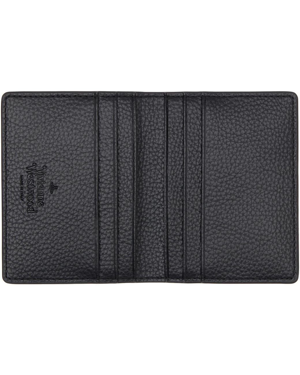 Vivienne Westwood Black Orb Bifold Card Holder for men