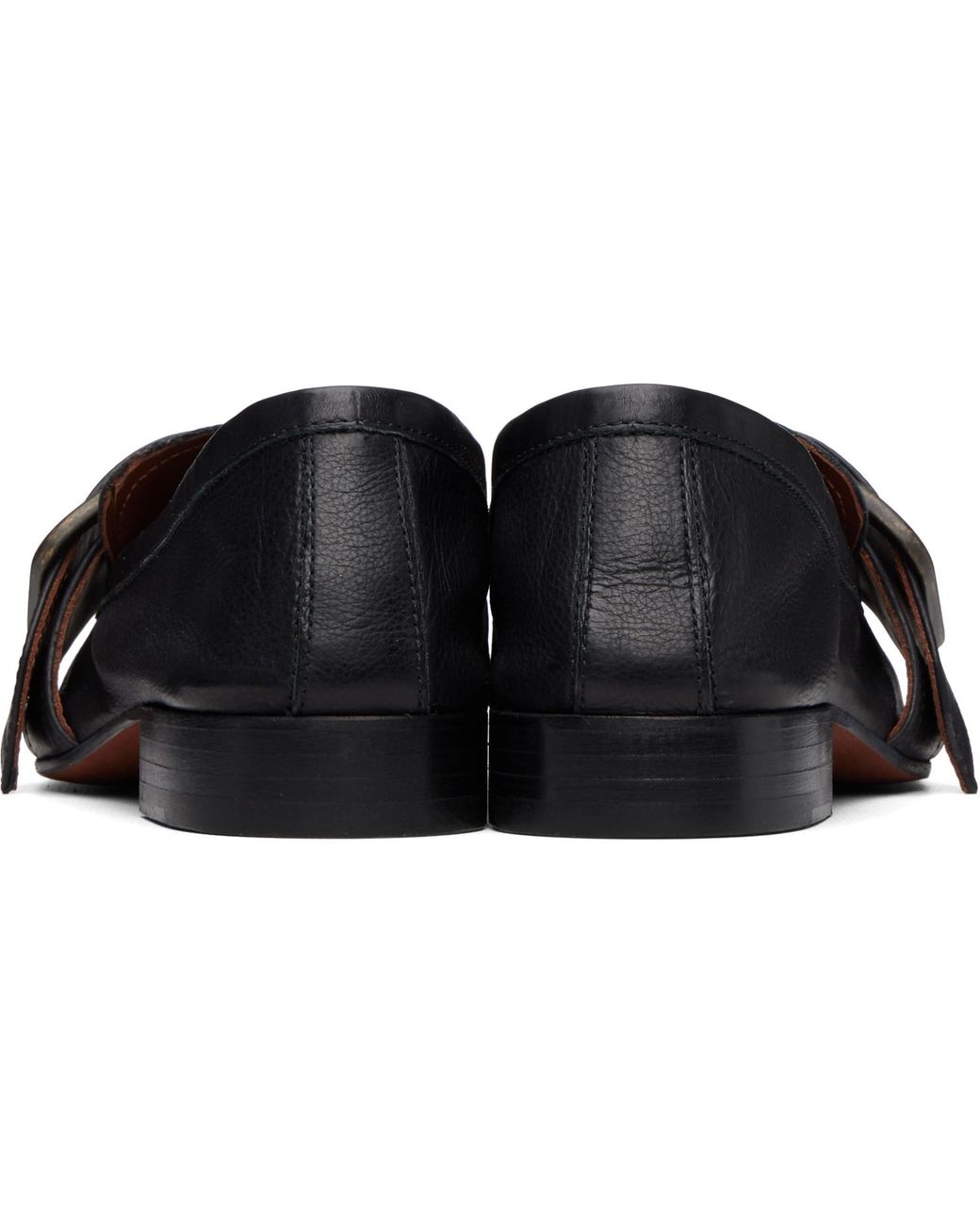 Dries Van Noten Black Buckle Loafers