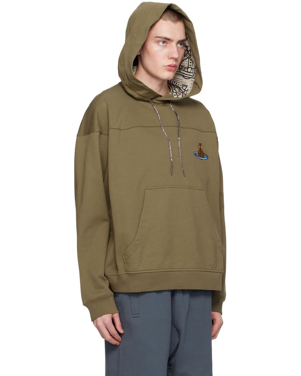 【VIVIENNE WESTWOOD】 24FW Fresh hood Black Stencil Orb Fresh Hoodie by Vivienne Westwood on Sale