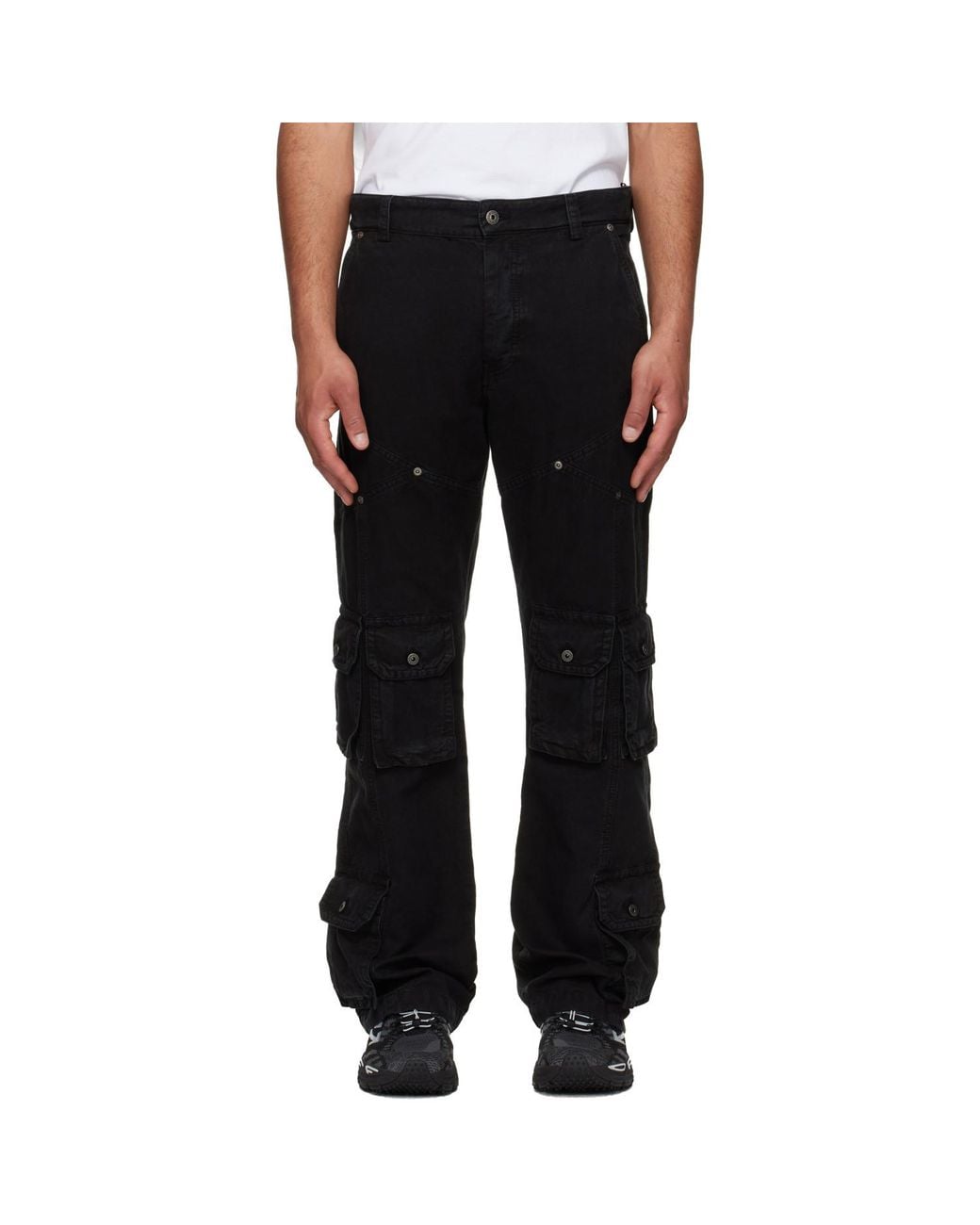 Off-White c/o Virgil Abloh Black Owr Gd Cot Multipkt Relax Cargo Pants for men