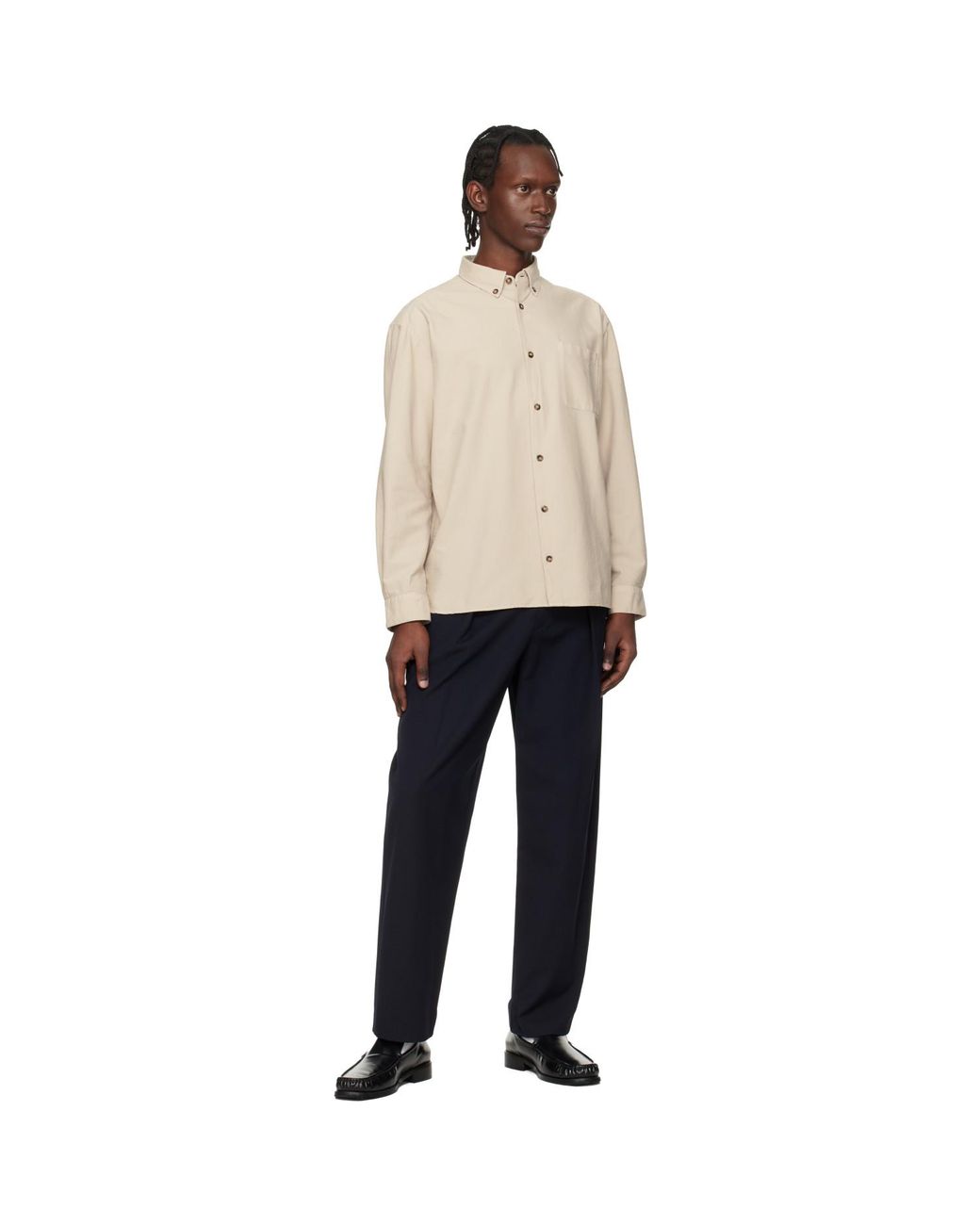 A.P.C. Natural Mateo Logo Shirt for men