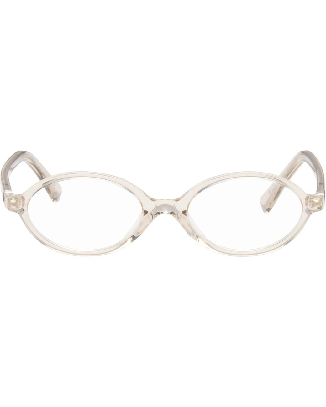 Miu Miu Metallic Transparent Miu Regard Glasses