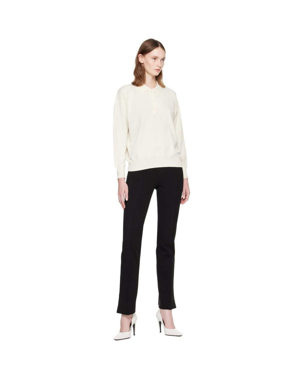 High Sport White Off- Elyse Oversized Polo