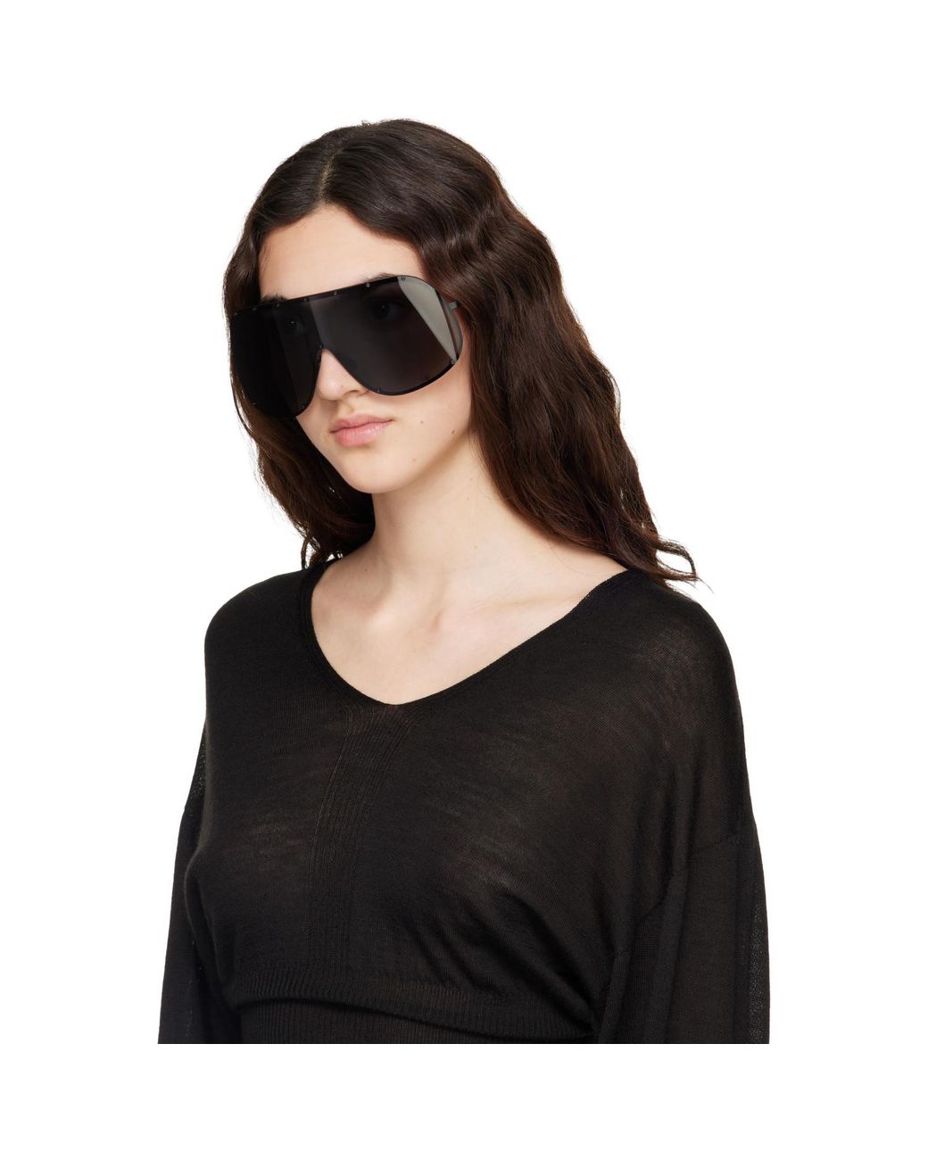 Rick Owens Gray Shield Sunglasses for men