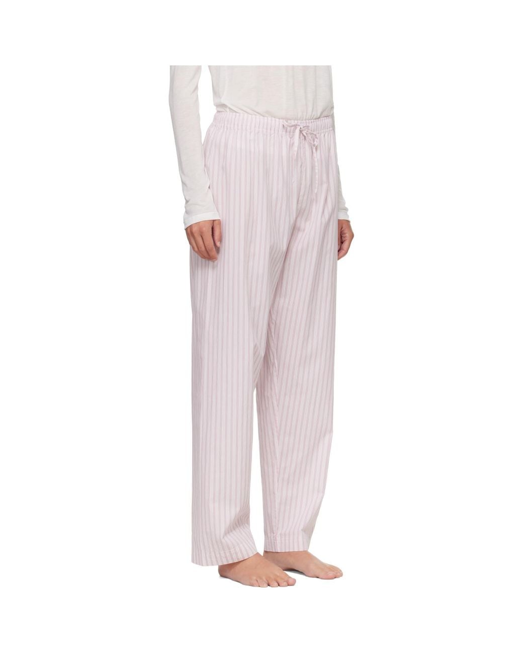 Tekla Pink Fine Twill Pyjama Pants