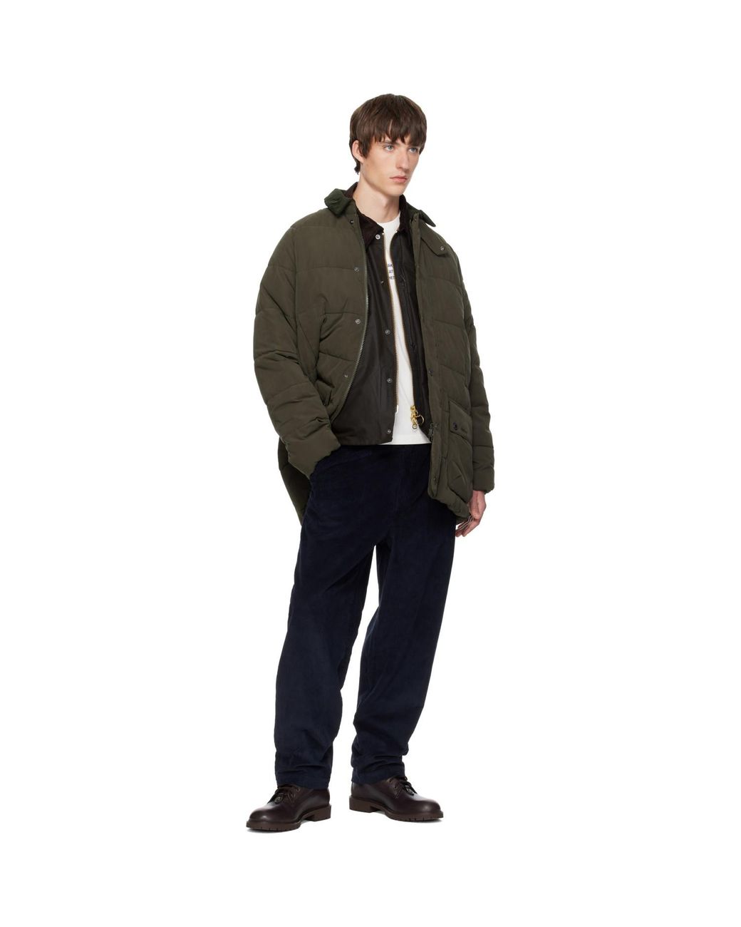 Barbour Brown Khaki Beaufort Puffer Jacket for men