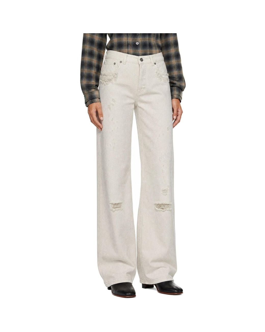 Our Legacy White Full Cut Jeans