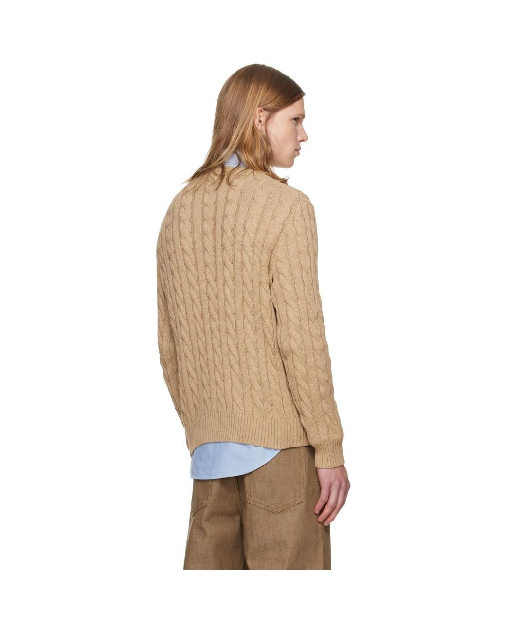 Polo Ralph Lauren Natural Cable-Knit Cotton Sweater for men
