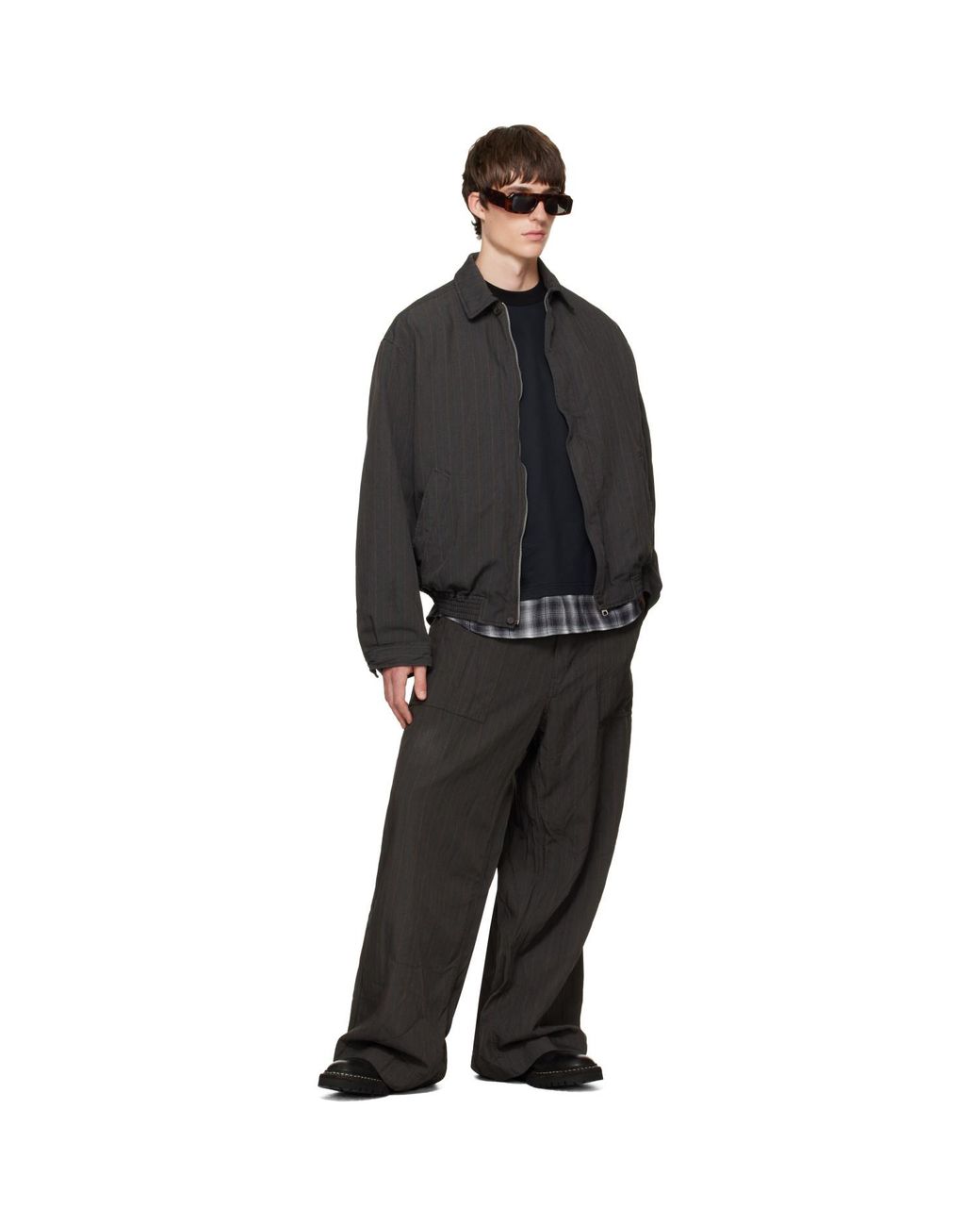 Comme des Garçons Black Herringbone Stripe Jacket for men