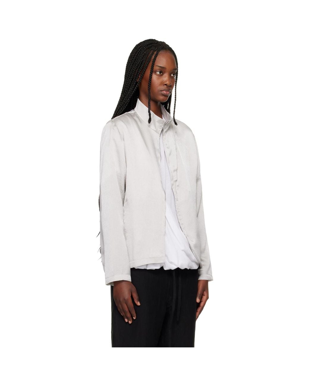 Post Archive Faction PAF White Zip Track Jacket