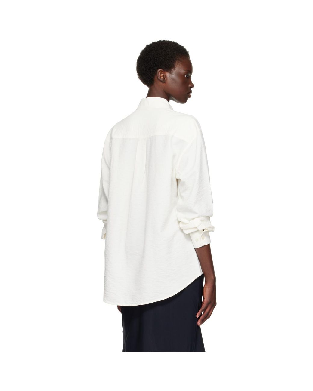 TONYWACK White Off- Silk Crêpe Shirt