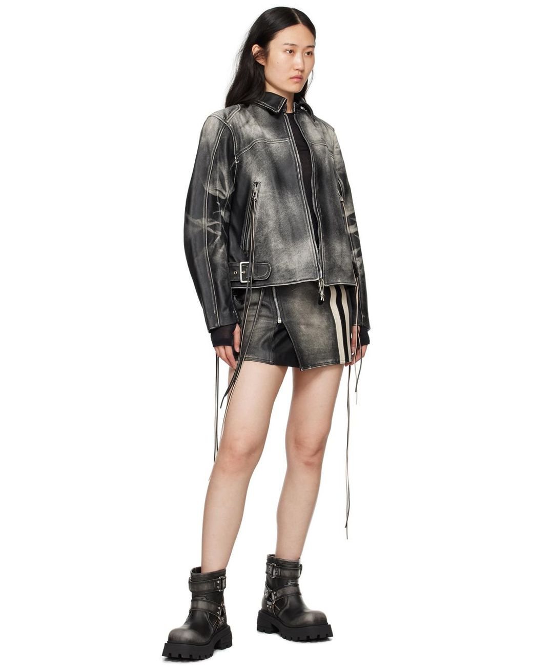 Eytys Ssense Exclusive Flux Leather Jacket in Black | Lyst