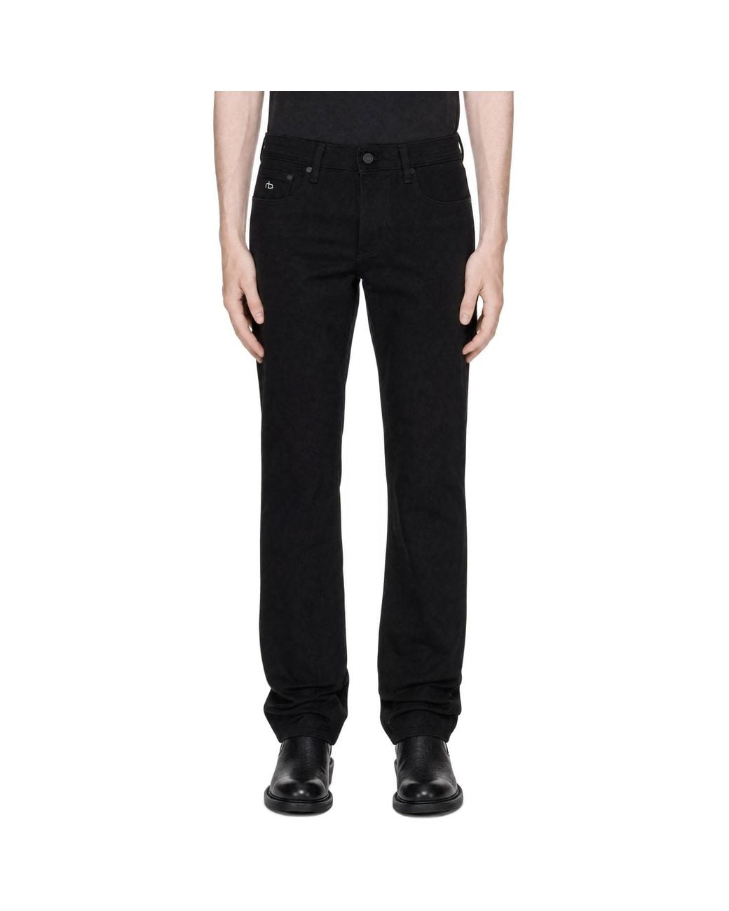 Rag & Bone Black Fit 4 Straight Jeans for men