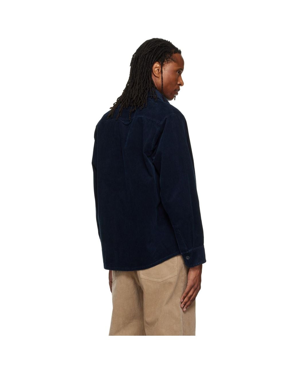 A.P.C. Blue Basile Logo Overshirt for men
