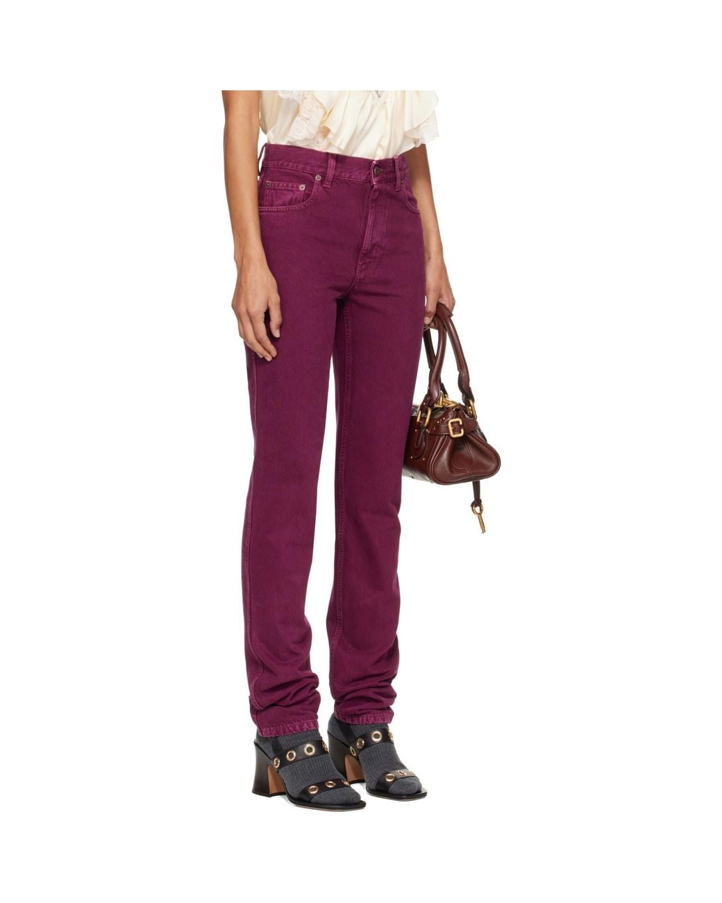 Chloé Purple Slim Denim Jeans