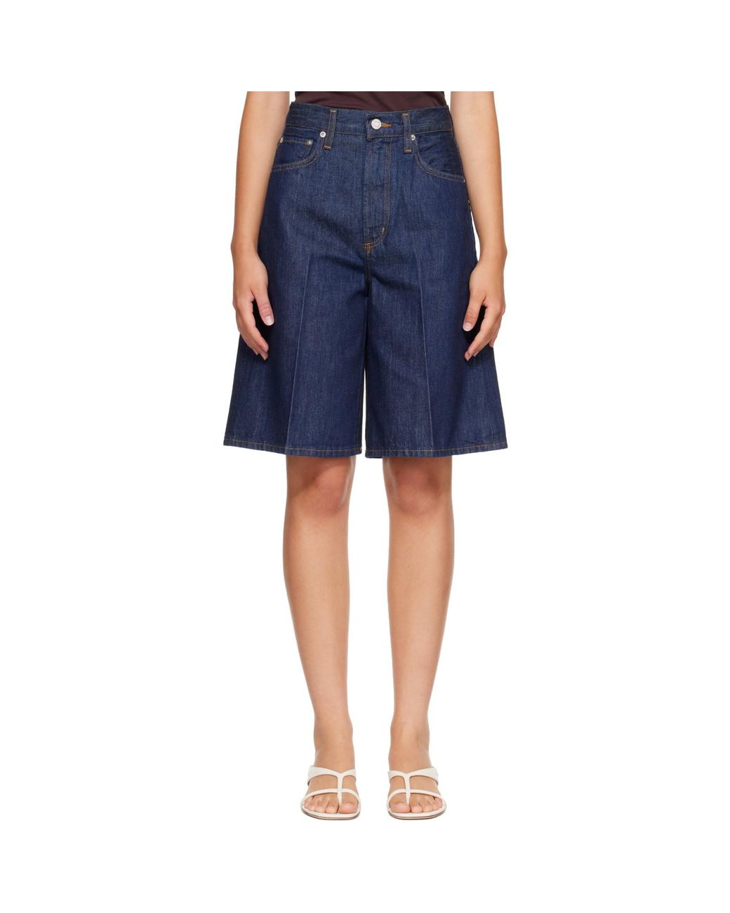 Agolde Blue Nolan Denim Shorts