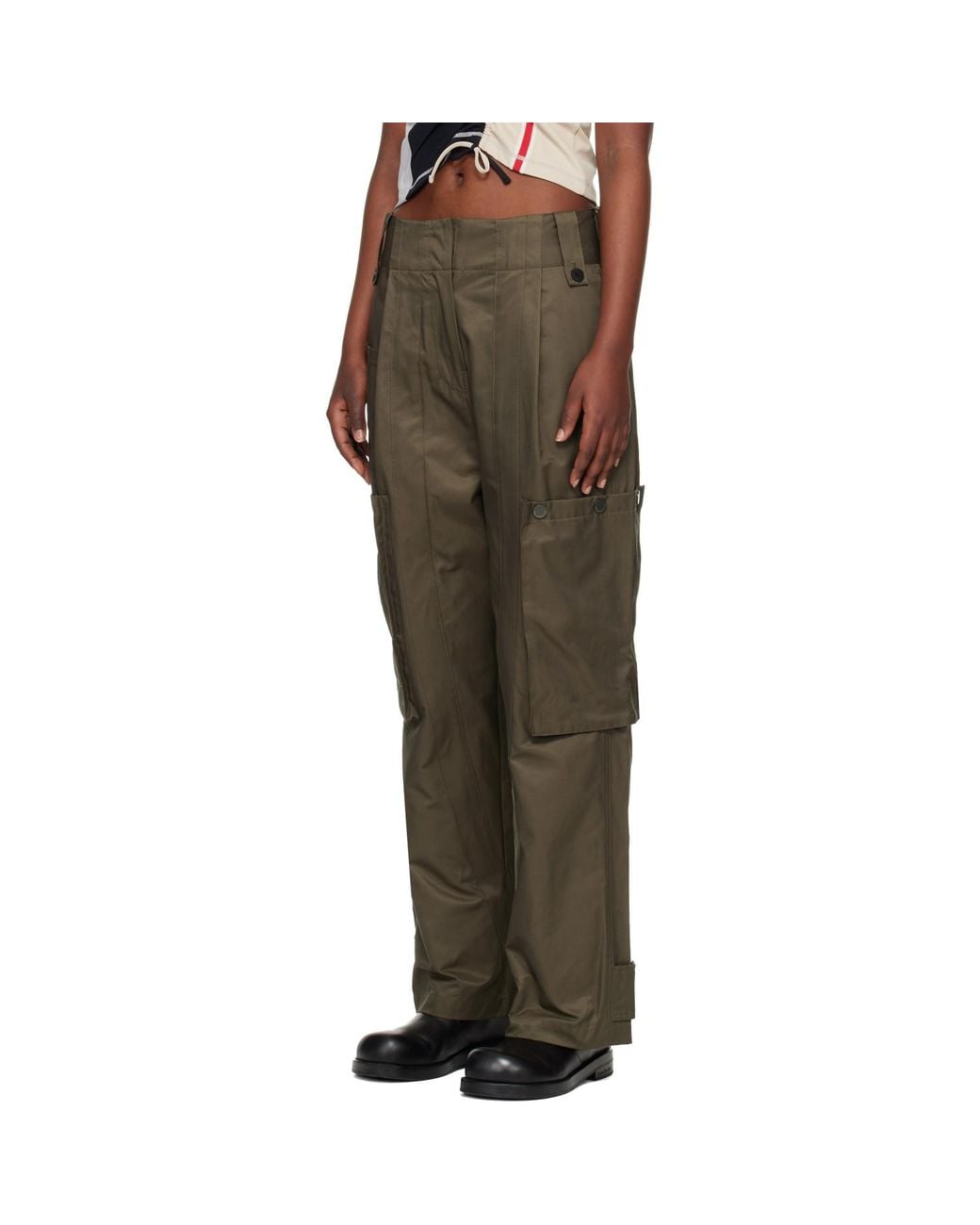 ANDERSSON BELL Black Khaki Utility Cargo Pants