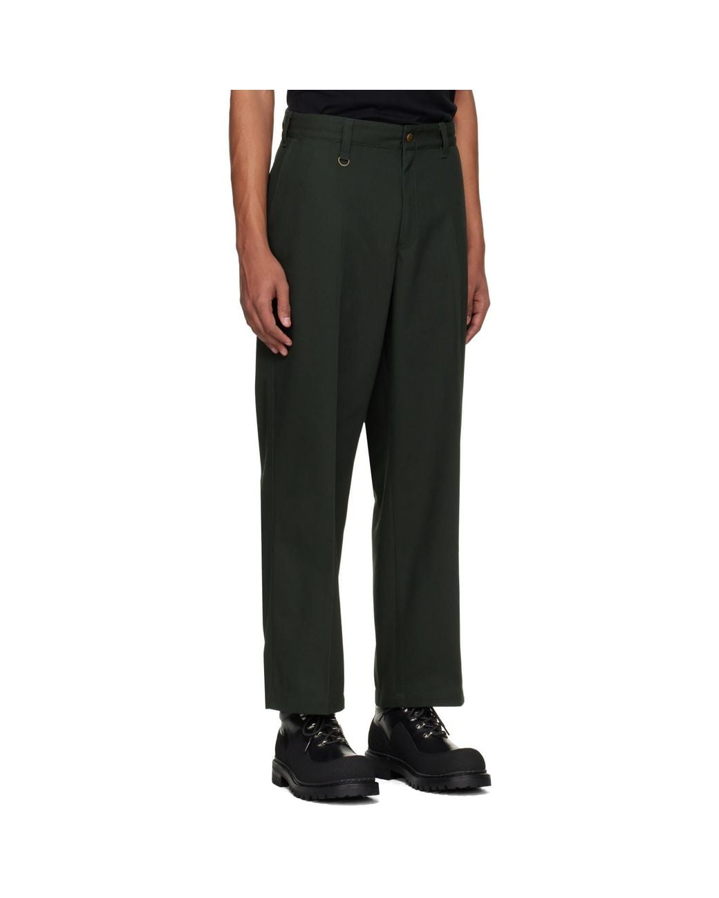 Neighborhood Black Wide Work Trousers for men