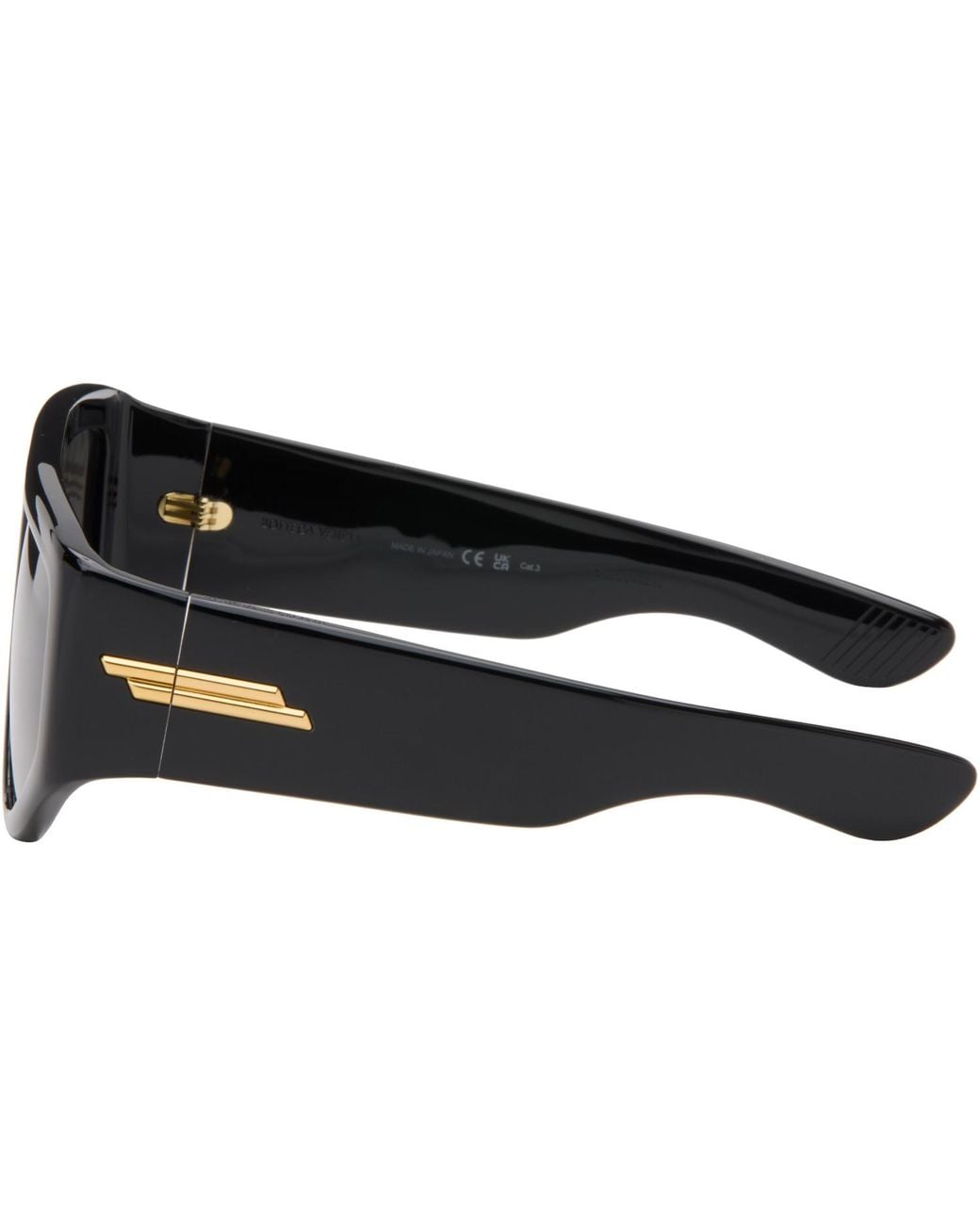 Bottega Veneta Gray Classic Shield Sunglasses for men