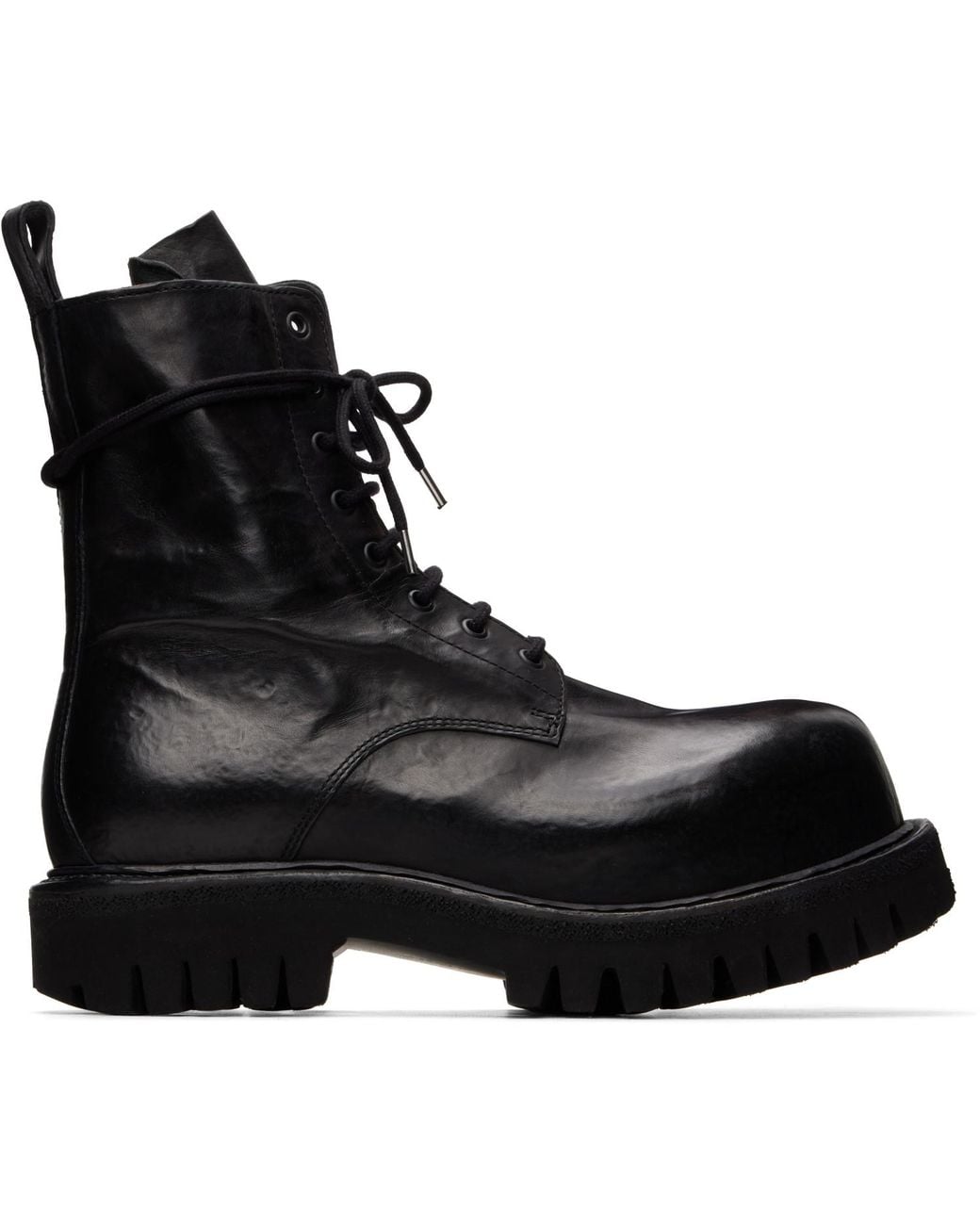A Diciannoveventitre Black Octa Combat Boots for men