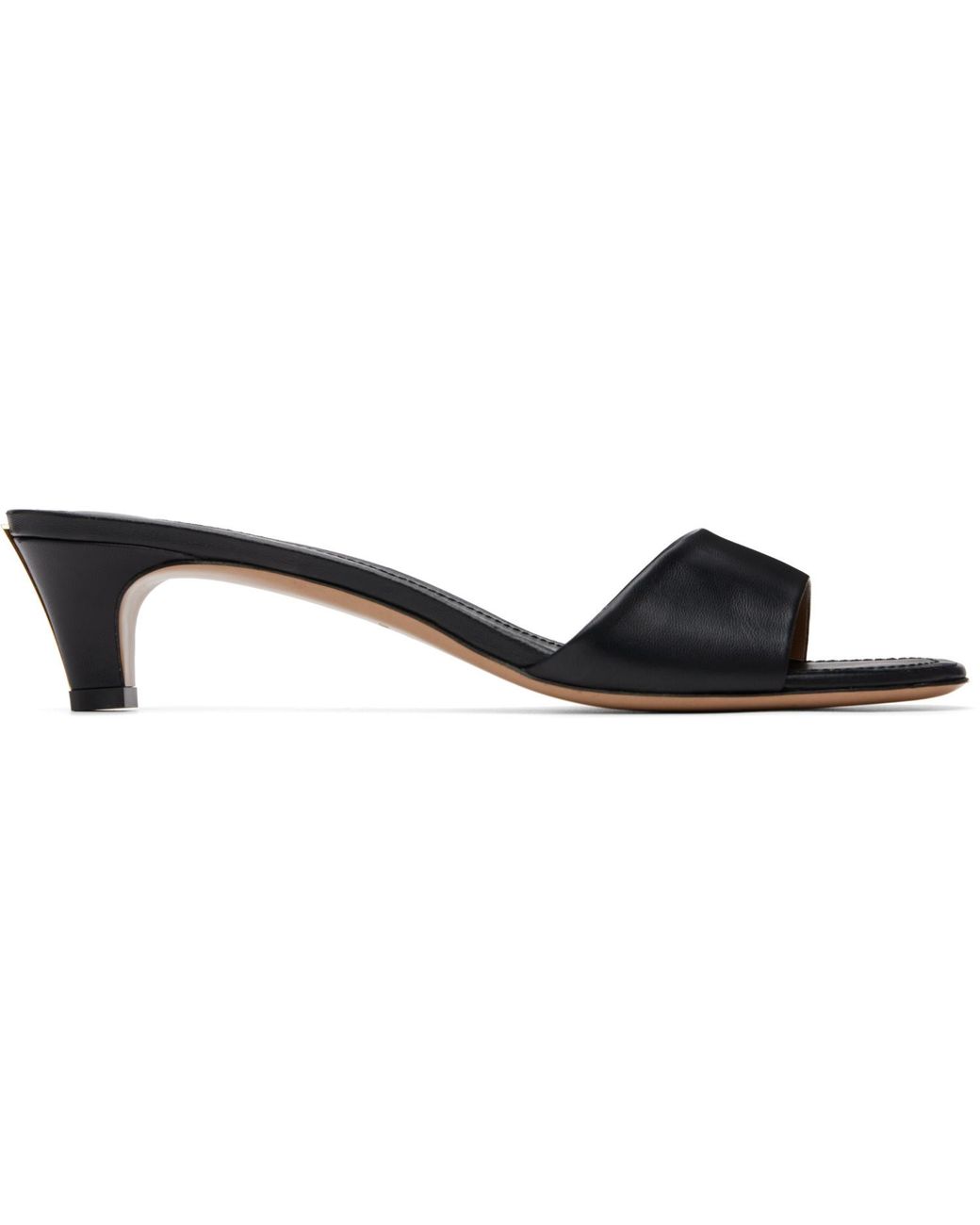 Ferragamo Black Low Heeled Sandals