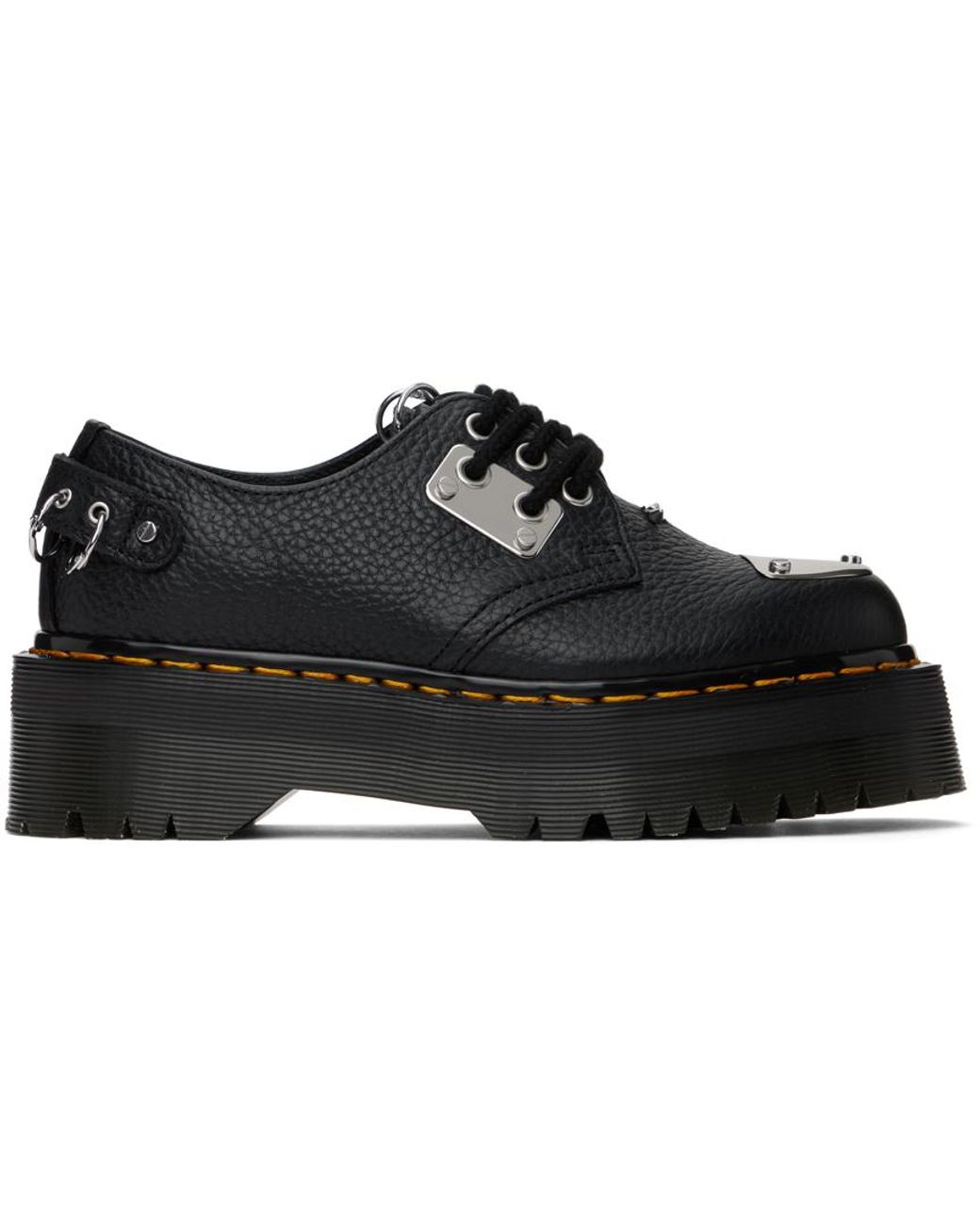 Dr. Martens ブラック ミルド ナッパレザー 1461 Piercing