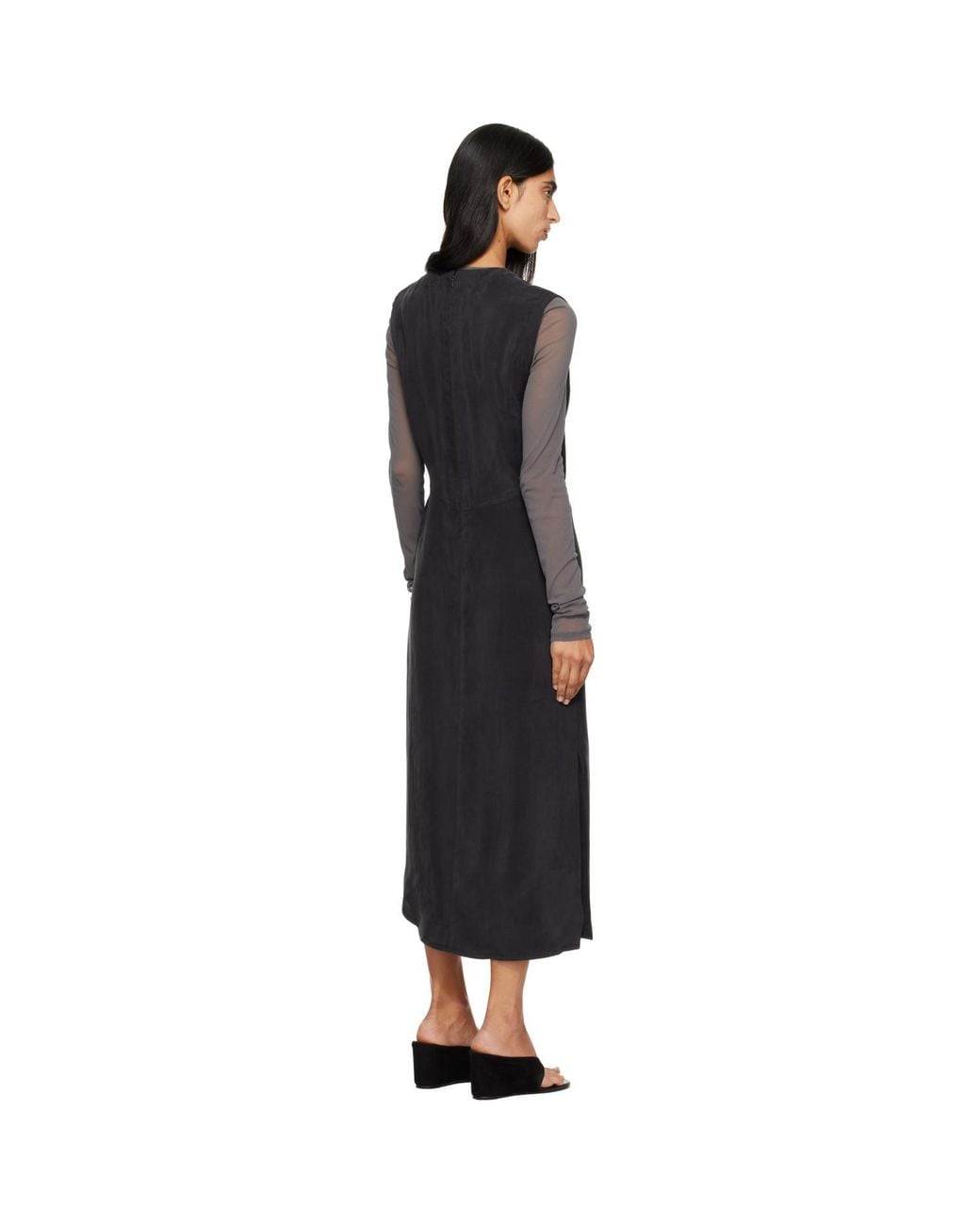 Studio Nicholson Black Delph Midi Dress