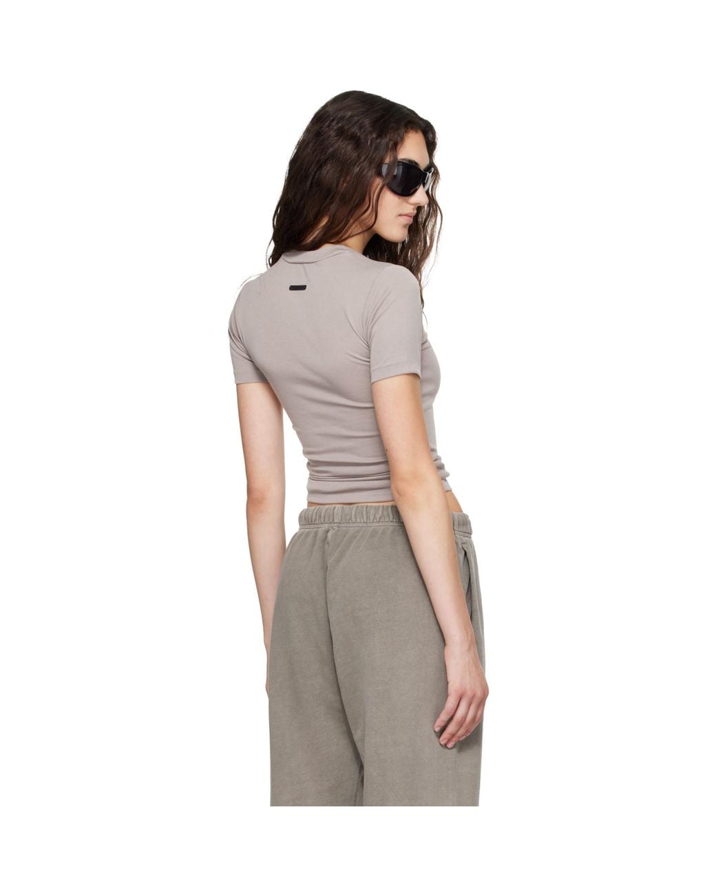 Fear Of God Brown Taupe Soft Rib Fitted T-Shirt