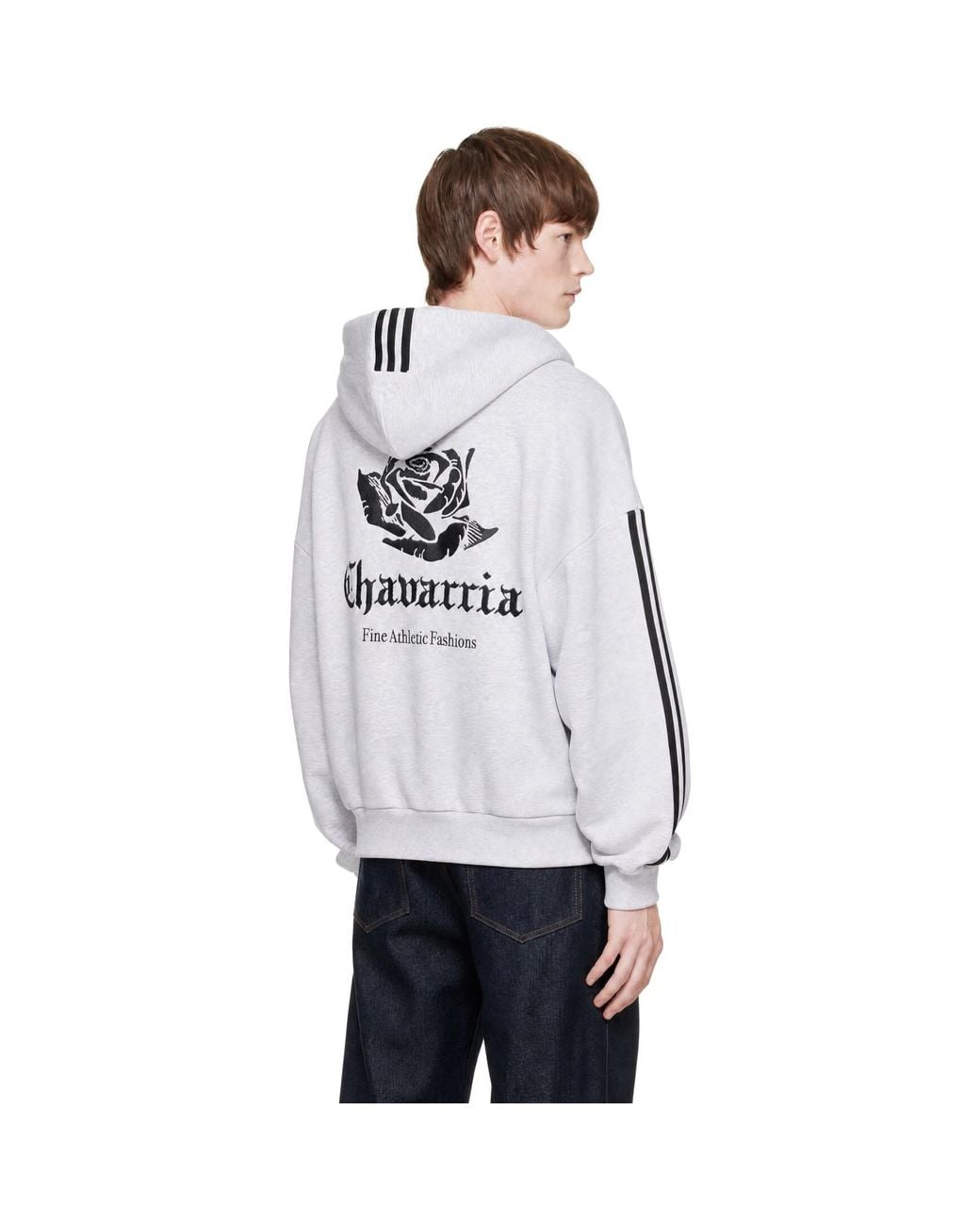 Willy Chavarria Gray Adidas Originals Edition Chavarria Fz Hoodie for men