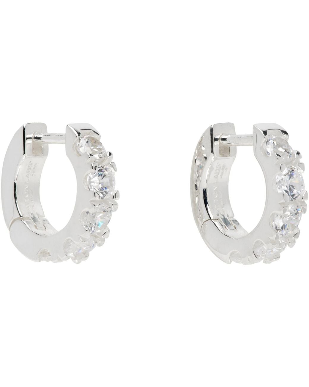 Hatton Labs Metallic Classic Hoop Earrings for men