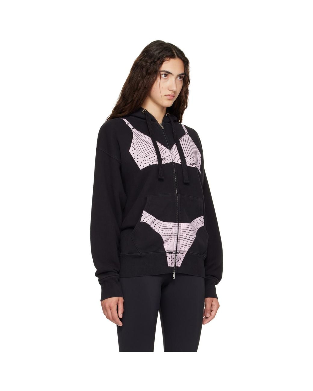 VAQUERA Black Trompe L'Oeil Hoodie