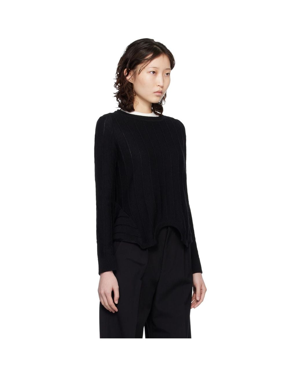 MM6 by Maison Margiela Black Upside Down Sweater