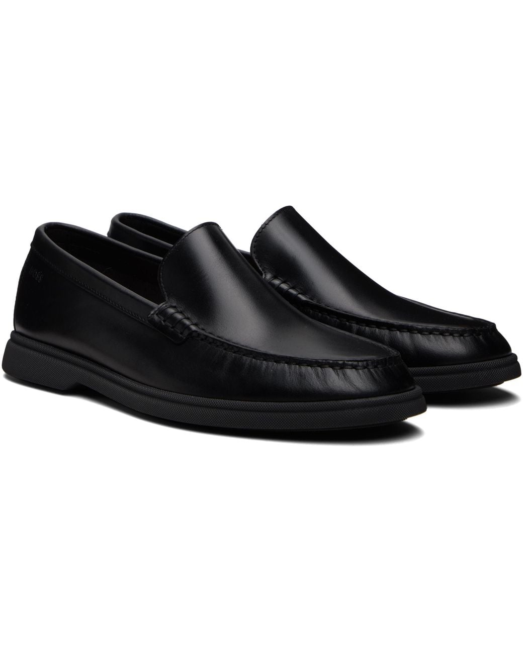 Boss Black Emed-Logo Leather Loafers for men