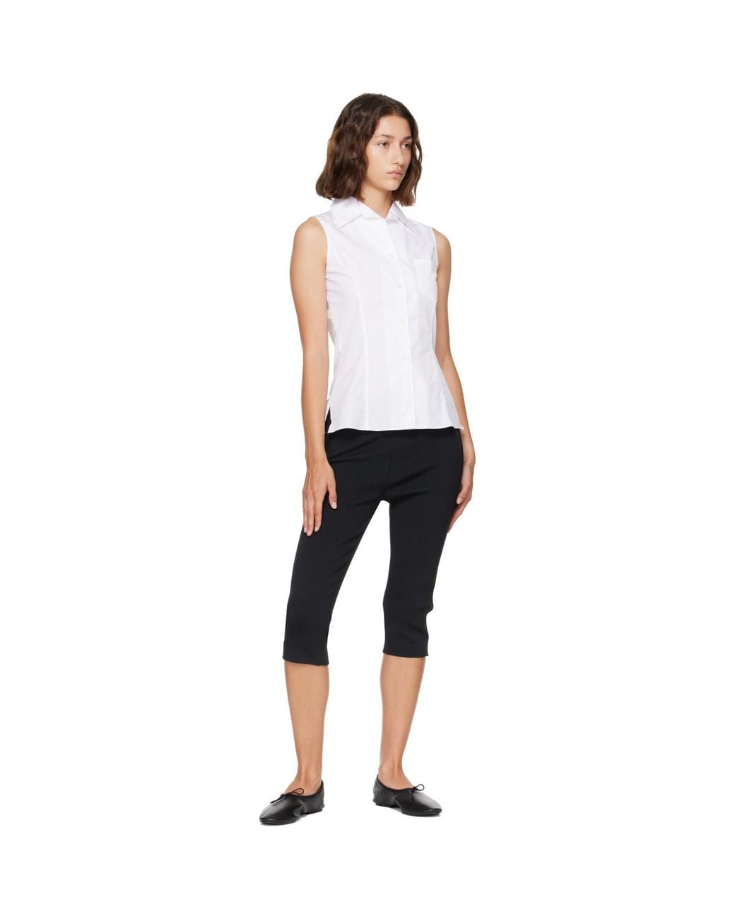 Flore Flore White Rosie Sleeveless Shirt