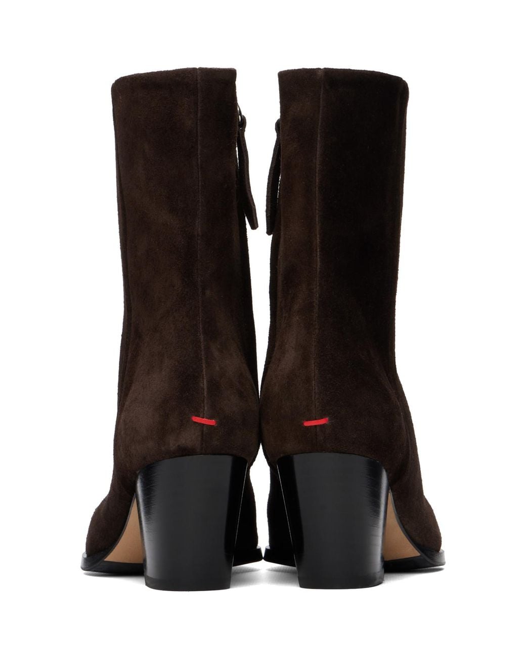 Aeyde Brown Hedvig Cow Suede Leather Boots